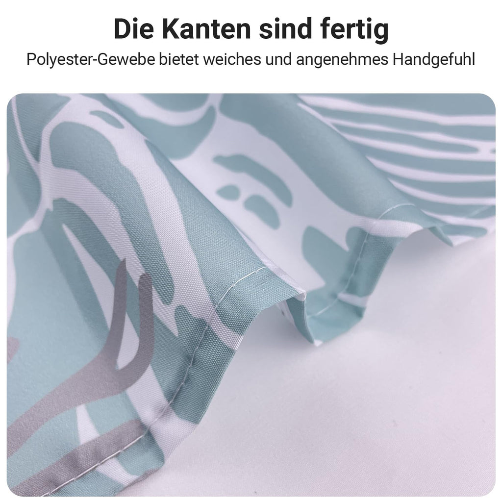 Lerores Shower Curtain 240 x 180 cm, Underwater Algae Anti-Mould Textile, Weighted Hem, Water-Repellent - image 5