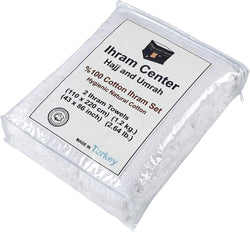 Jolof Store Men's Ihram Set | 100% Turkish Cotton Hajj & Umrah Towels