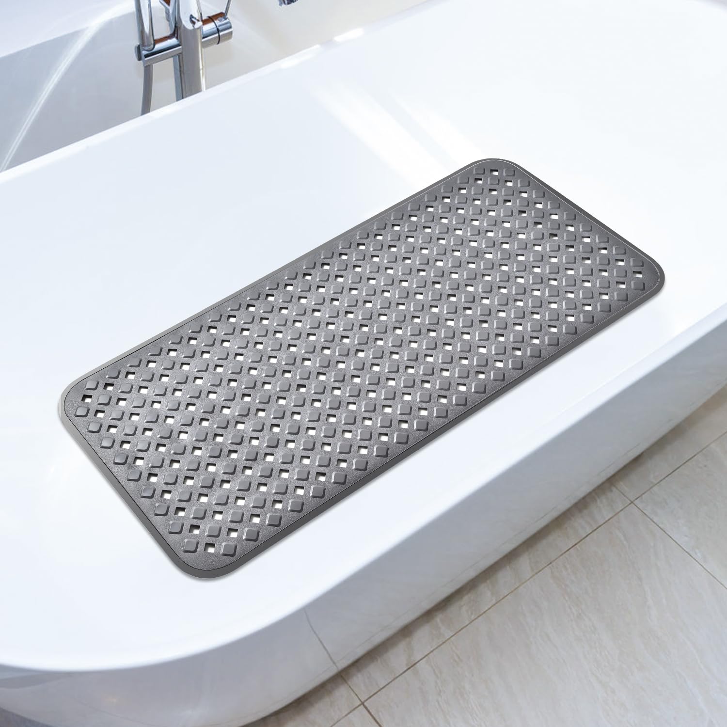 OTraki Non-Slip Bath Mat – 88x40cm Anti-Mold TPE Shower Mat with Suction