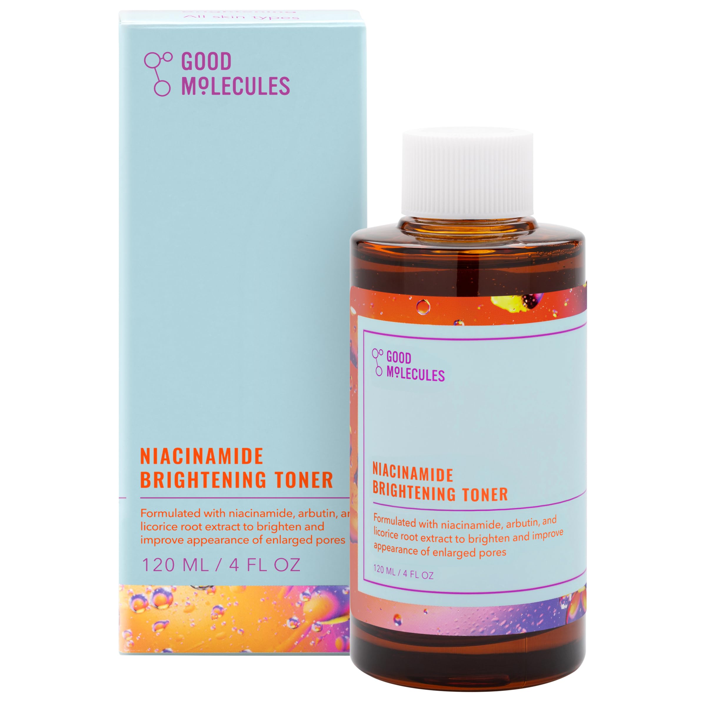 Good Molecules Niacinamide Brightening Toner | Vitamin C & Arbutin - 120ml