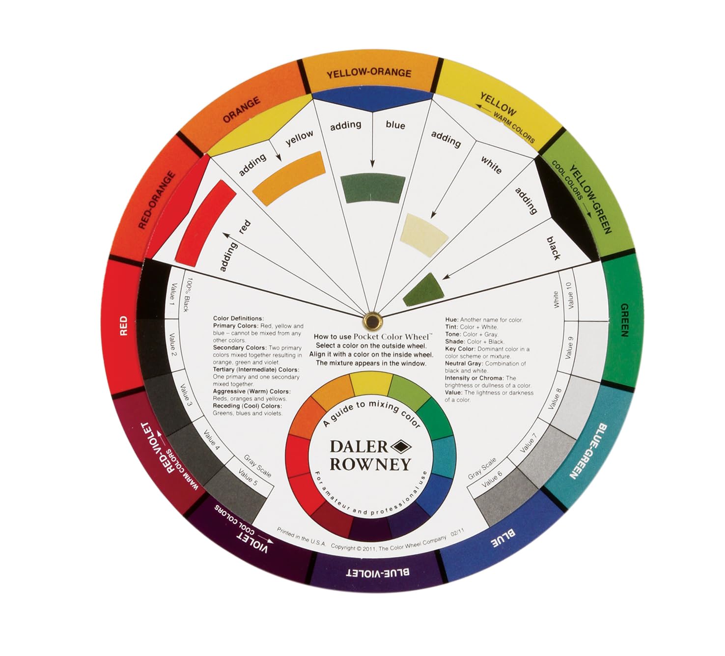Daler-Rowney Colour Mixing Wheel Guide | 13cm Artist Theory Tool