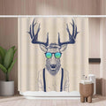 Woutay Cool Deer Man Shower Curtain | Mold Resistant Polyester Fabric