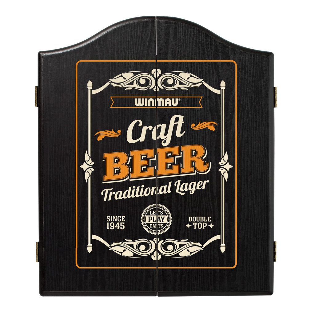 Winmau Beer Design Deluxe Dartboard Cabinet | Veneer Scoring Panels