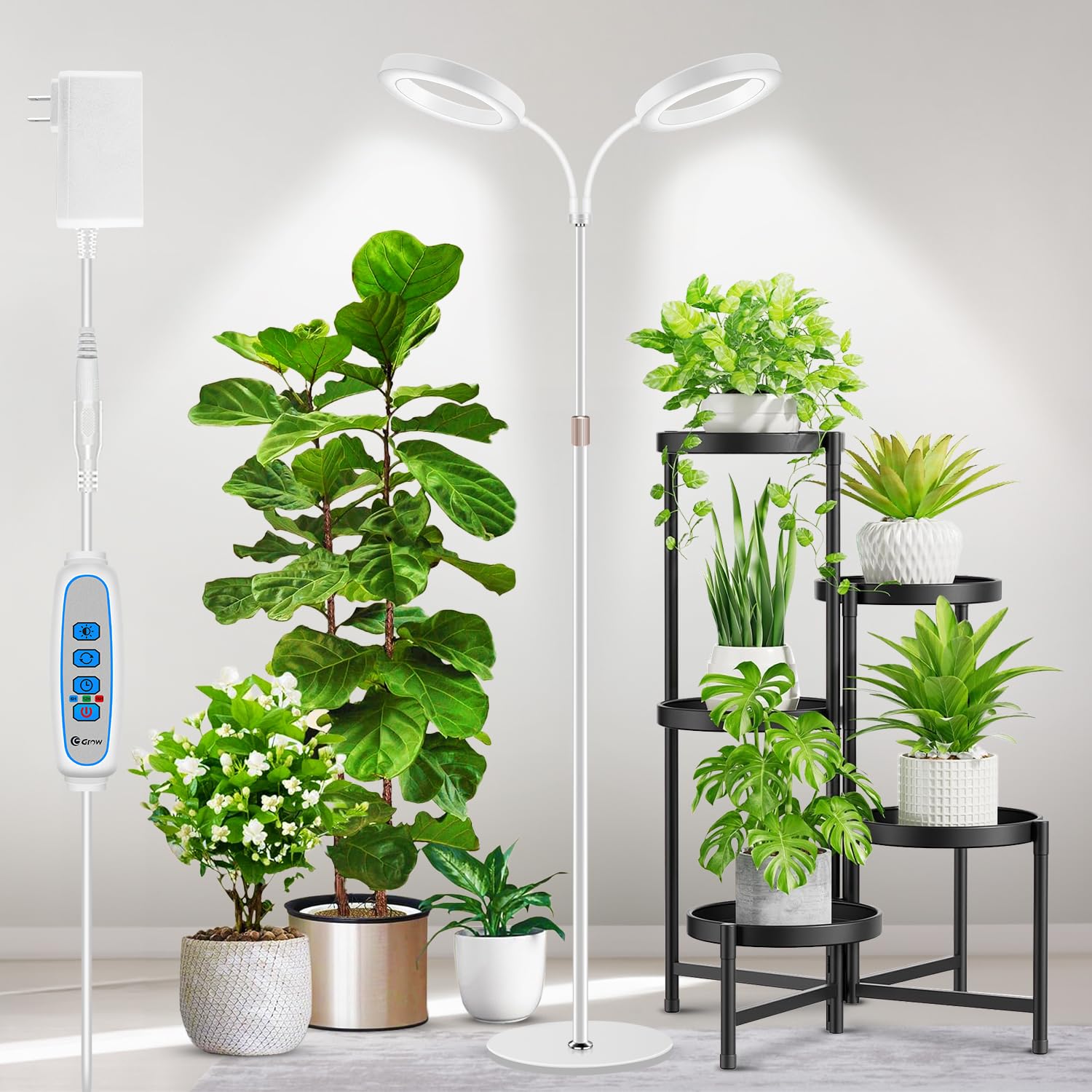 Aumtrly Full Spectrum LED Grow Light - 68" Floor Standing Plant Lamp