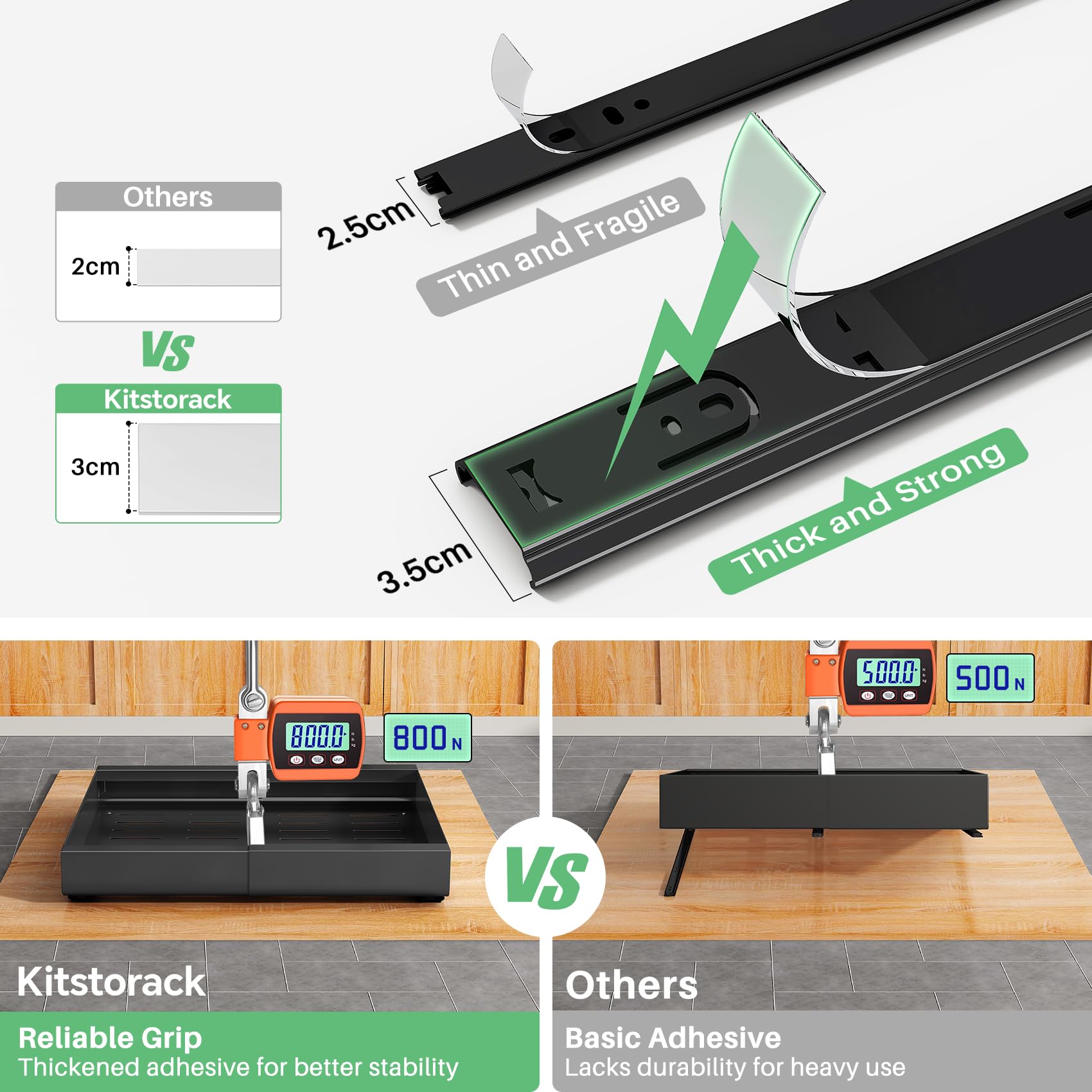Kitstorack Extendable Pull Out Cabinet Organiser | Metal Sliding Drawer