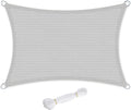 SONGMICS 3 x 5 m Sun Shade Sail – Breathable HDPE Rectangular Awning