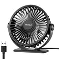 TriPole USB Desk Fan – 3-Speed Ultra Quiet 360° Rotatable Mini Fan