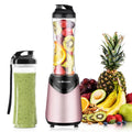 La Reveuse Personal Smoothie Blender with 2 Portable Travel Bottles, Pink