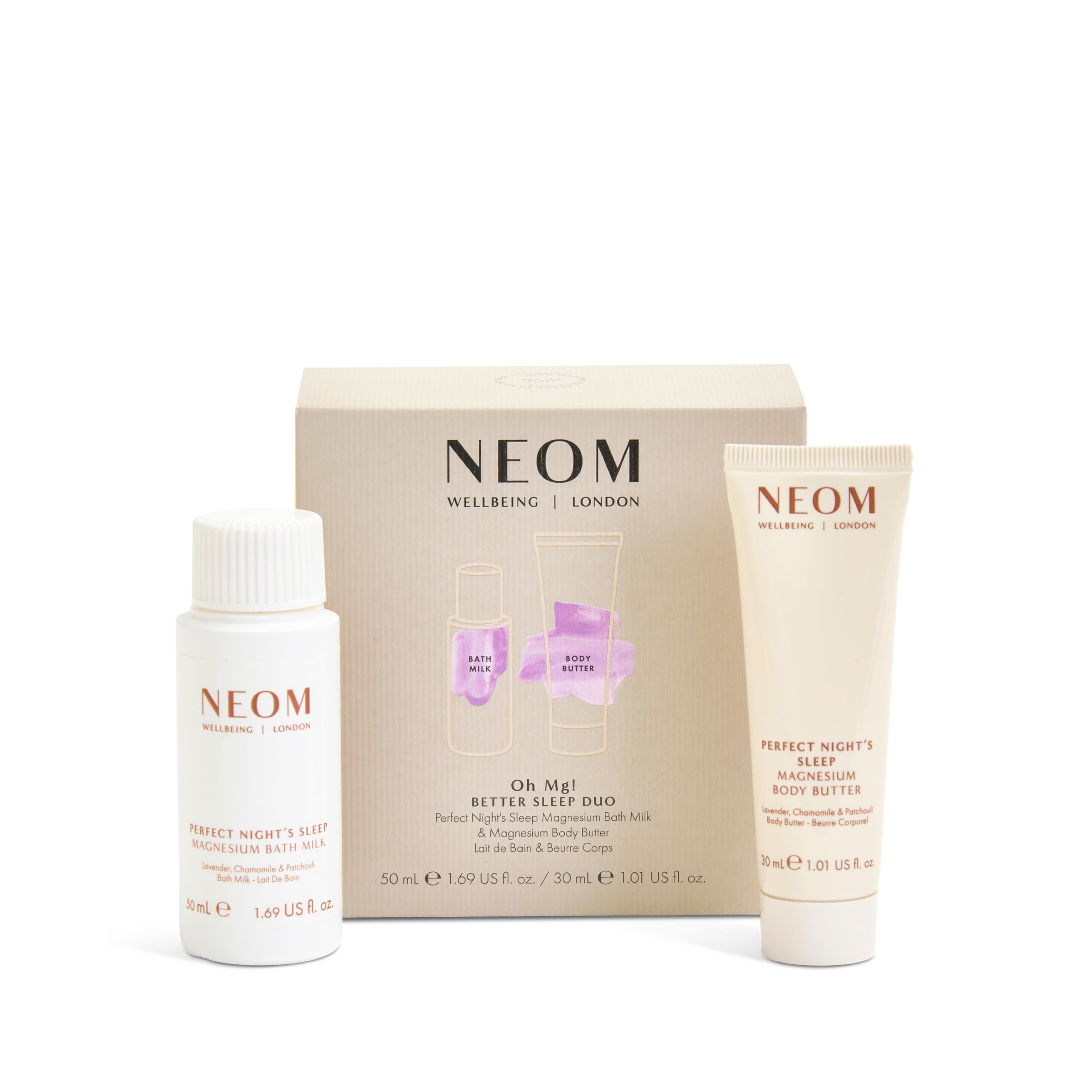 NEOM Better Sleep Duo Gift Set | Magnesium Bath Milk & Body Butter