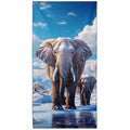 YISUMEI Elephant Microfibre Beach Towel – Extra Large Quick Dry 180x90cm