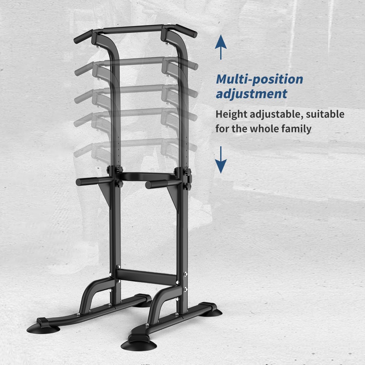 Leiblsufo Power Tower Dip Station – Adjustable Pull Up Bar Home Gym