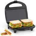 Snailar 2 Slice Sandwich Maker – Non-Stick Flat Plate Toaster, 750W Black