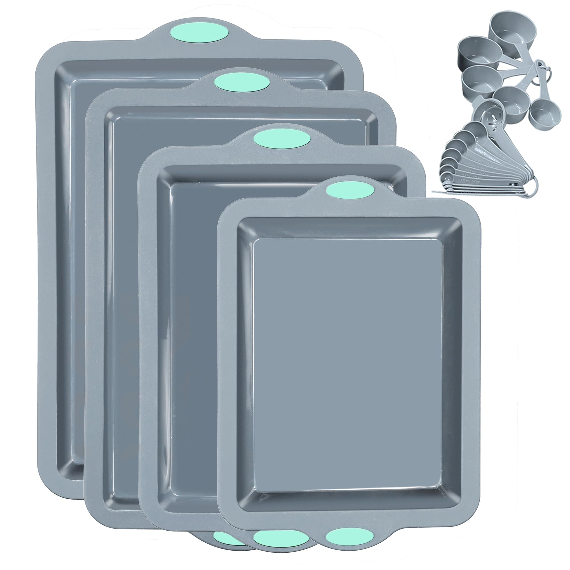 To encounter 4-Piece Silicone Bakeware Set with Metal Frame – Grey