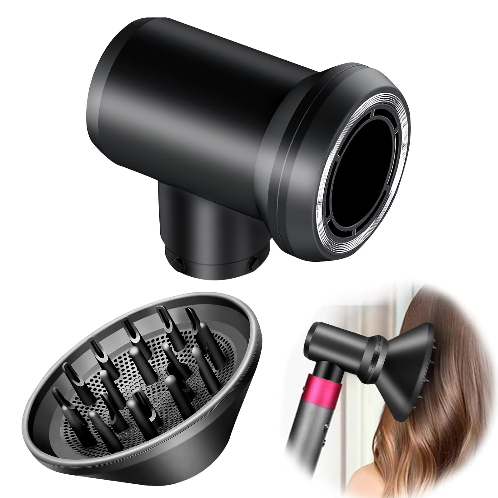 Chuancheng Diffuser and Adaptor for Dyson Airwrap Styler – 2-Piece Set