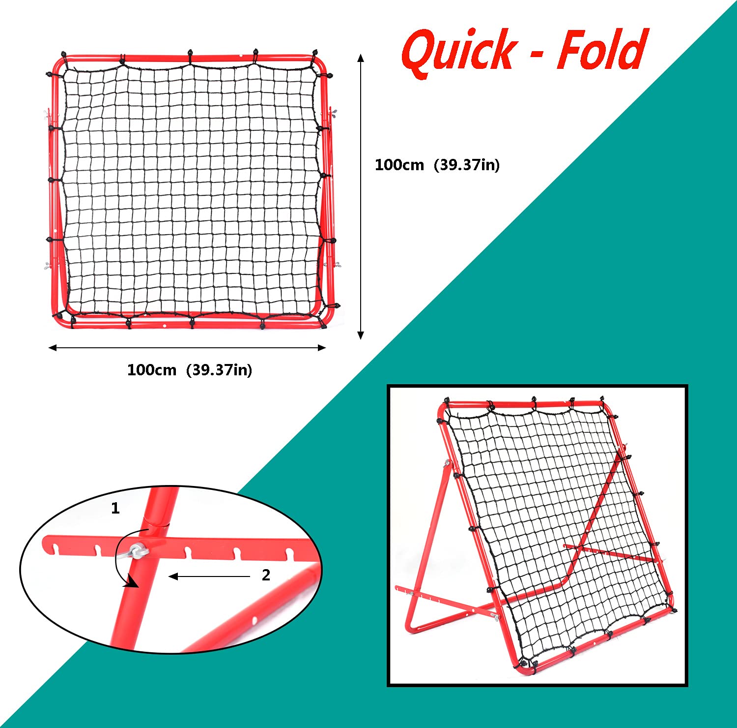 Jolof Store Foldable Soccer Rebounder Net – Adjustable Football Training Aid