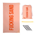 Fisura Oversized Microfiber Beach Towel – Sand-Proof & Quick-Dry Orange