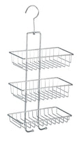 Wenko Nivala Shower Caddy – 3-Tier Hanging Chrome Rack with Hooks