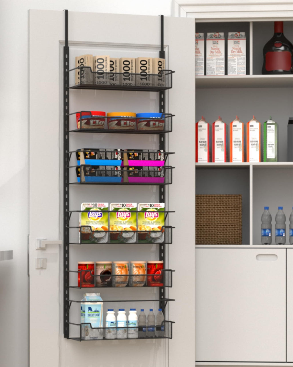 VyGrow 6-Tier Over the Door Pantry Organizer – Adjustable Metal Spice Rack