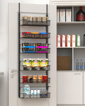 VyGrow 6-Tier Over the Door Pantry Organizer – Adjustable Metal Spice Rack