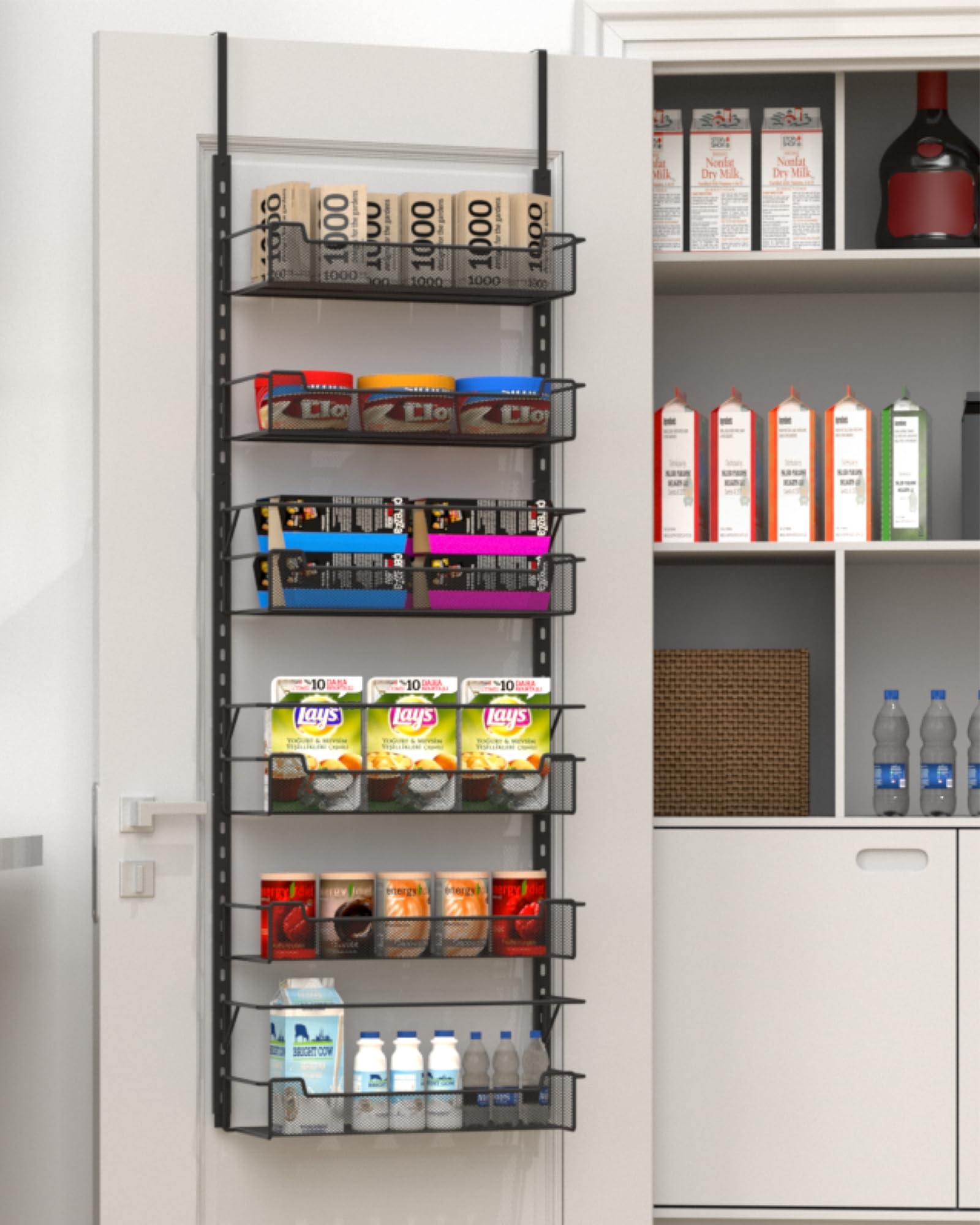 VyGrow 6-Tier Over the Door Pantry Organizer – Adjustable Metal Spice Rack