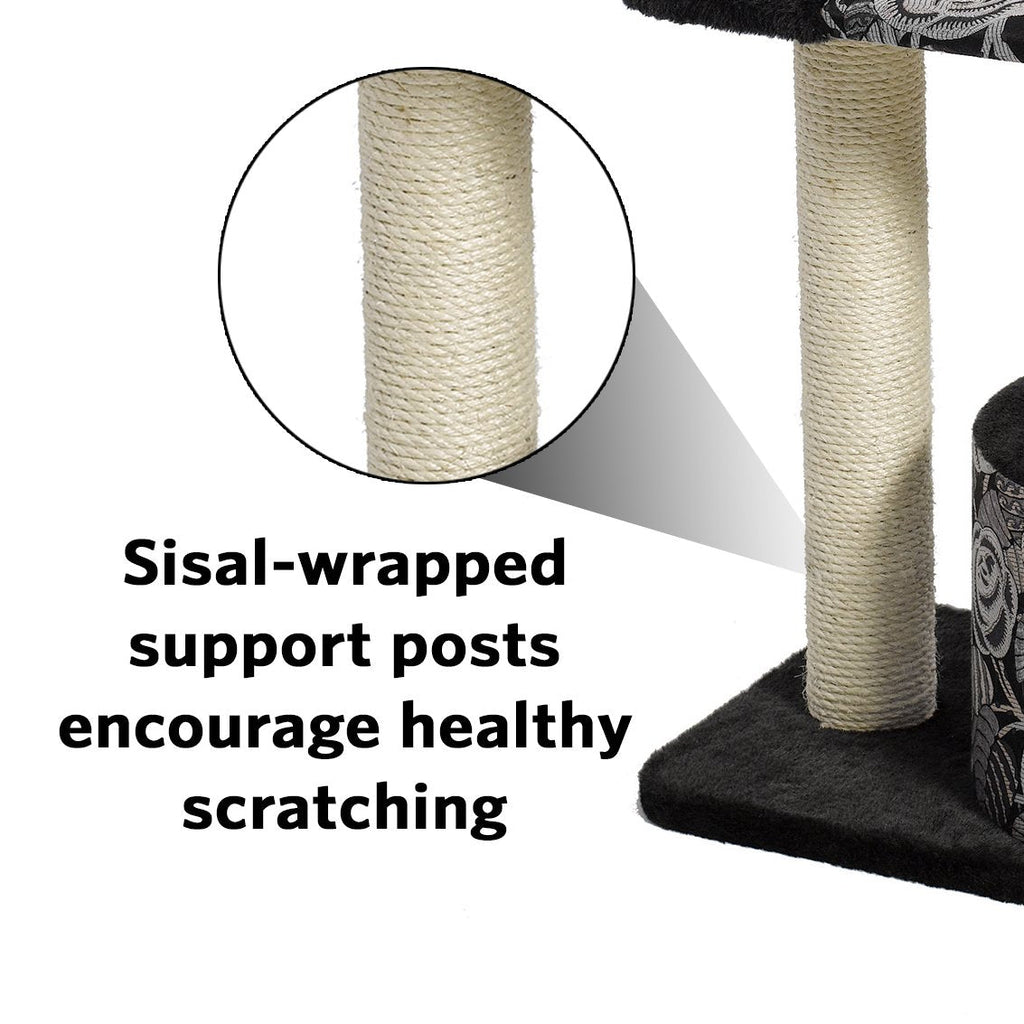 MidWest Homes 3-Tier Cat Tree - Sisal Scratching Post & Dangle Toys