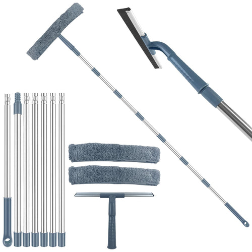 2-in-1 Window Squeegee with 4.5M Telescopic Extension Pole