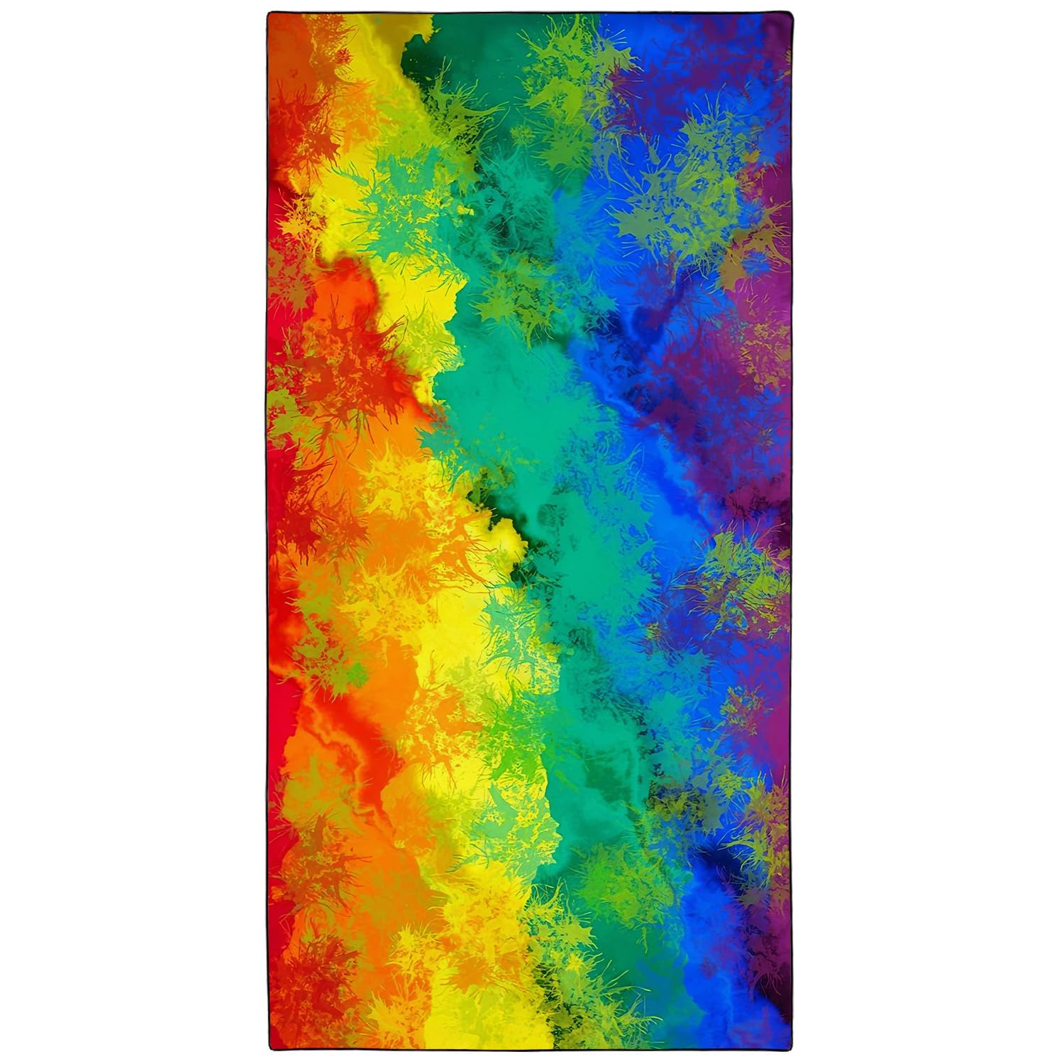 YISUMEI Tie Dye Beach Towel – Extra Large Sand-Free Microfibre Quick Dry