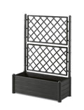 Stefanplast Italia Rectangular Climbing Planter with Trellis - Anthracite