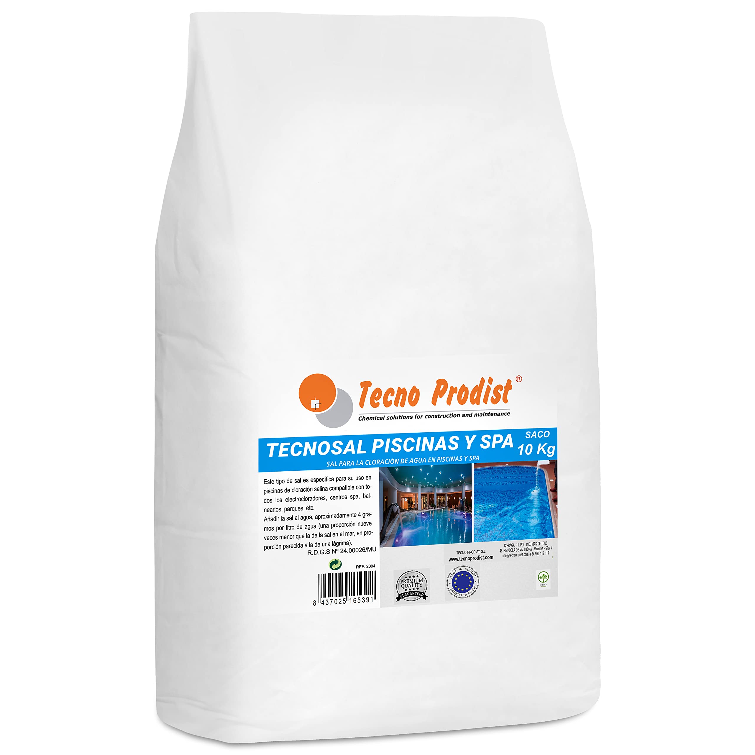 Tecno Prodist Pool Salt – 10kg Bag for Swimming Pools, Spas & Hot Tubs