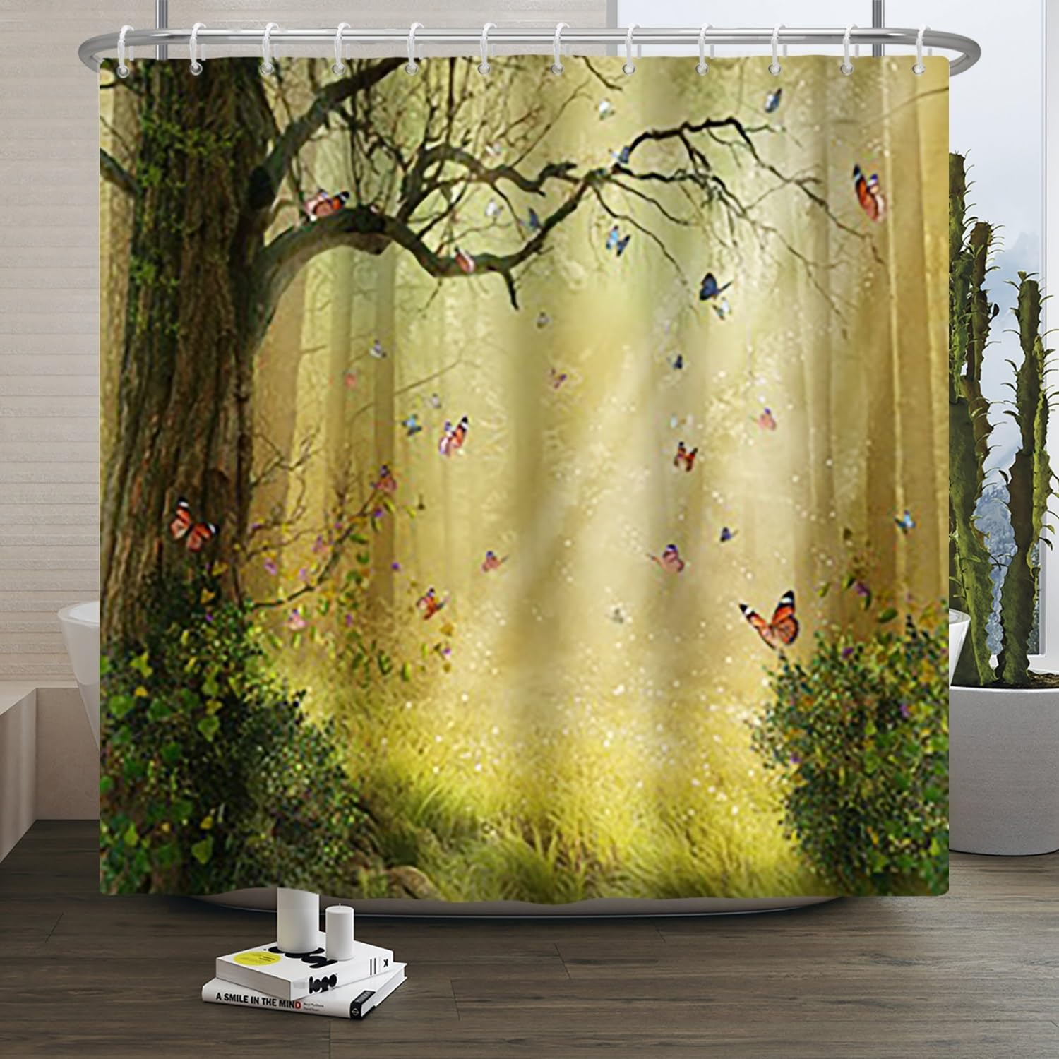 Xiaoterna Fairy Tale Forest Shower Curtain | Waterproof Polyester Fabric