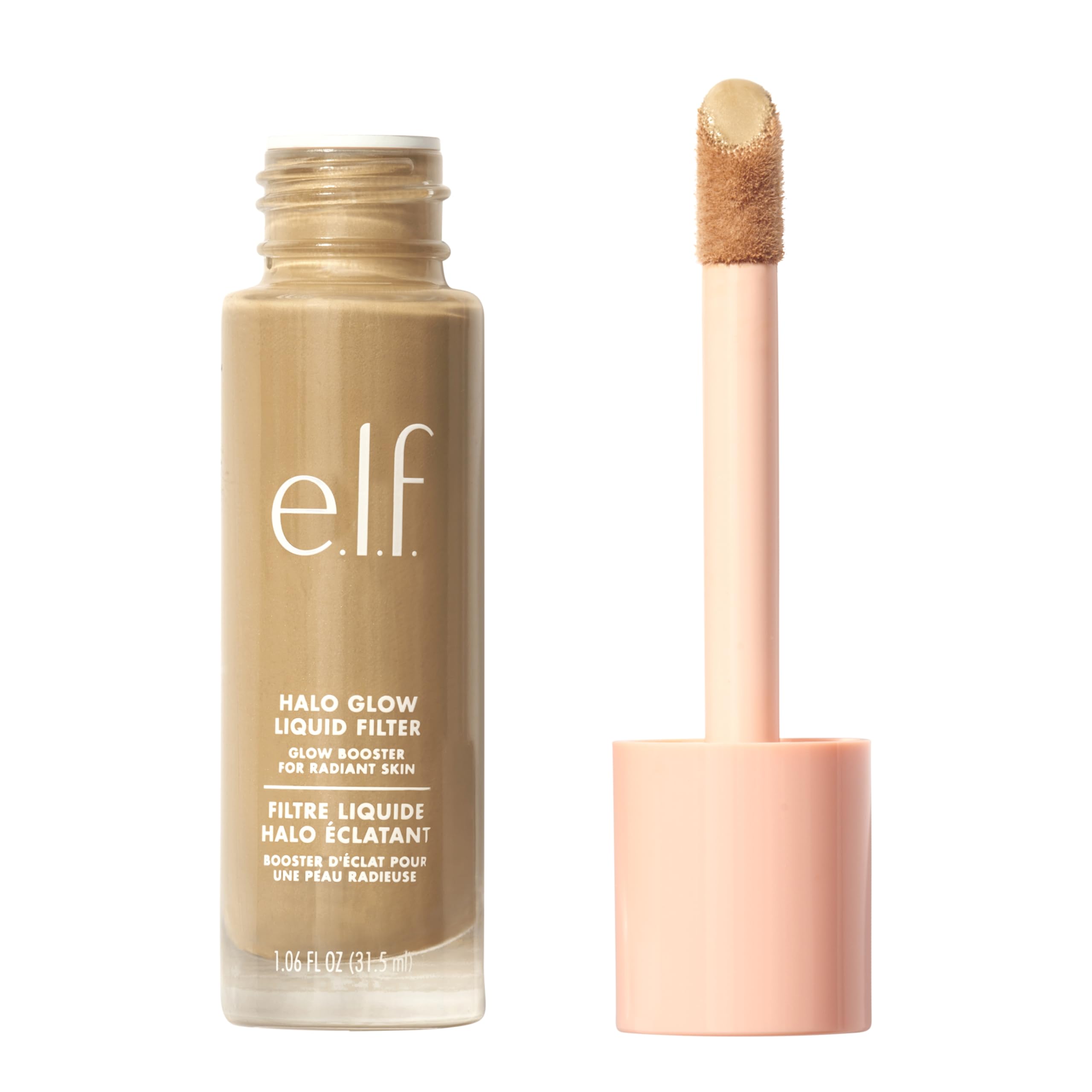 e.l.f. Halo Glow Liquid Filter – Hydrating Complexion Booster, 3.5 Medium