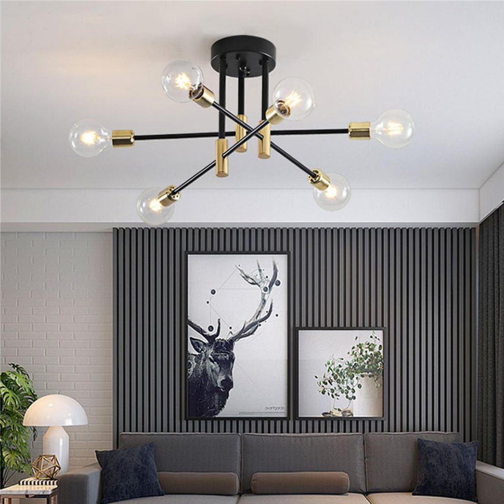 WQCSH Modern Minimalist Chandelier – Metal Satellite Pendant Light