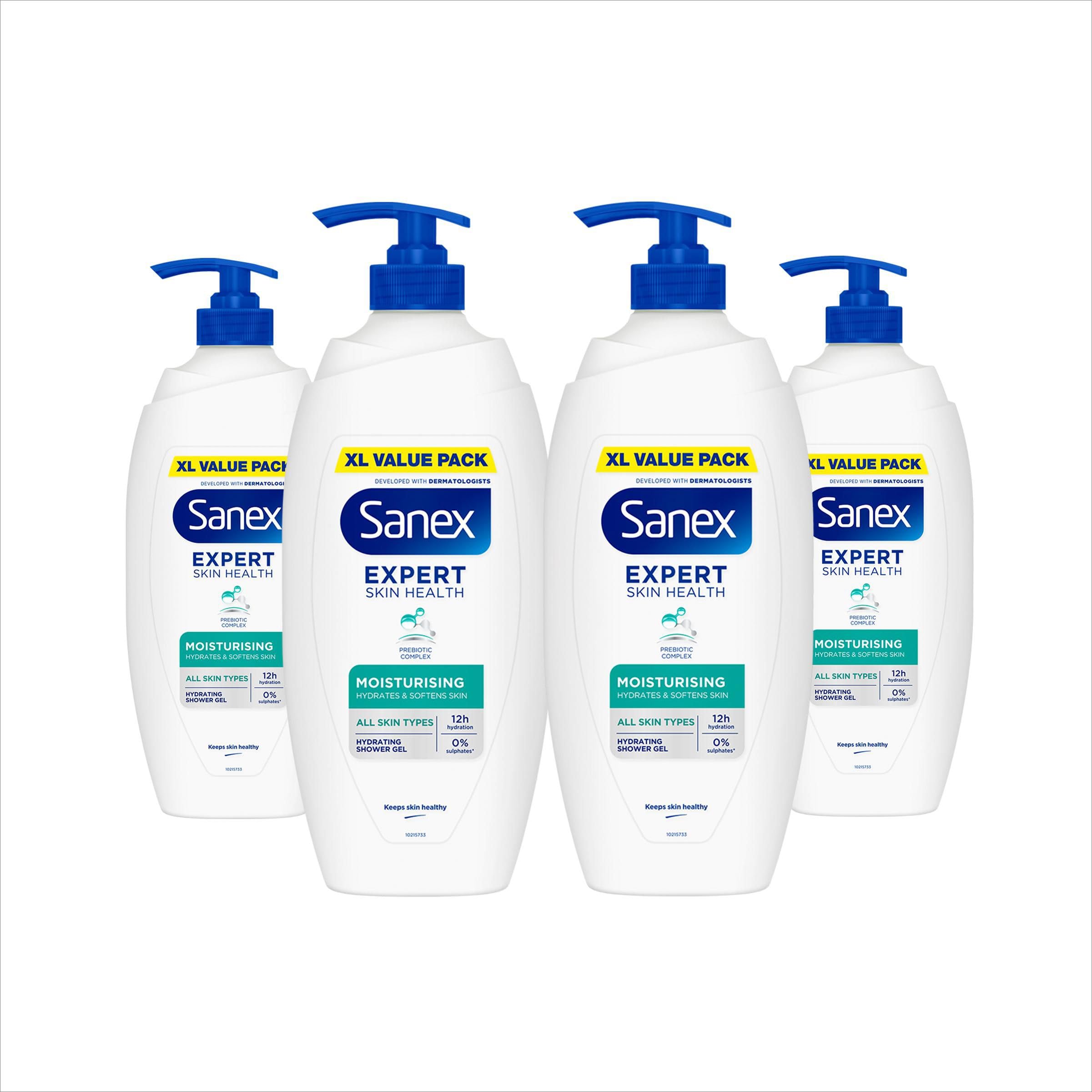 Sanex Expert Skin Health Moisturising Body Wash - 720ml Pump (4 Pack)