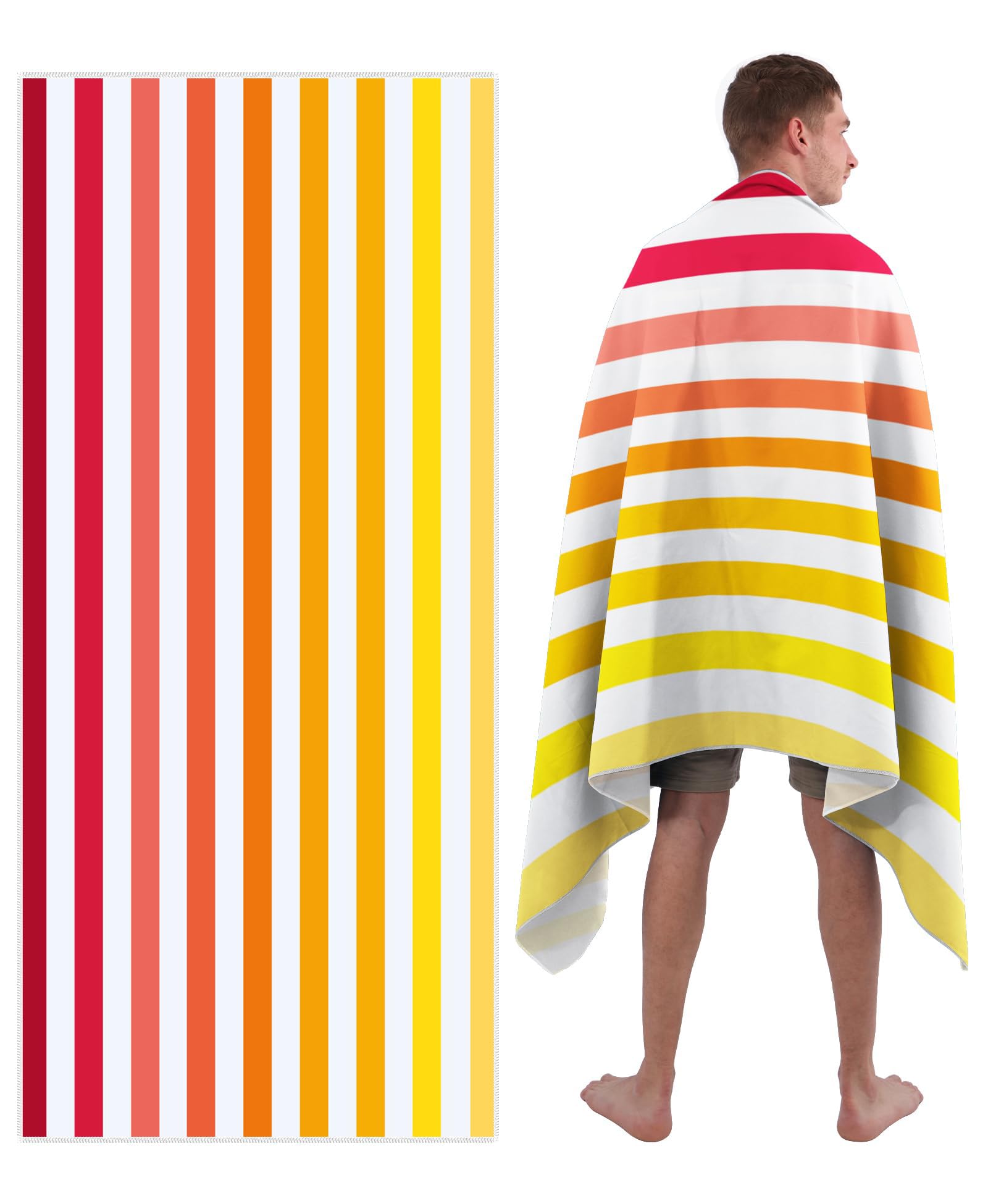 Style Slice Microfibre Beach Towel – Extra Large Sand Free Quick Dry