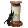 Kerbl Corner Cat Tree – Brown Scratching Post with Toy Bee, 58cm