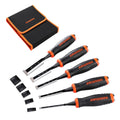 JORGENSEN 5-Piece Wood Chisel Set | Cr-V Bevel Edge with Strike Caps