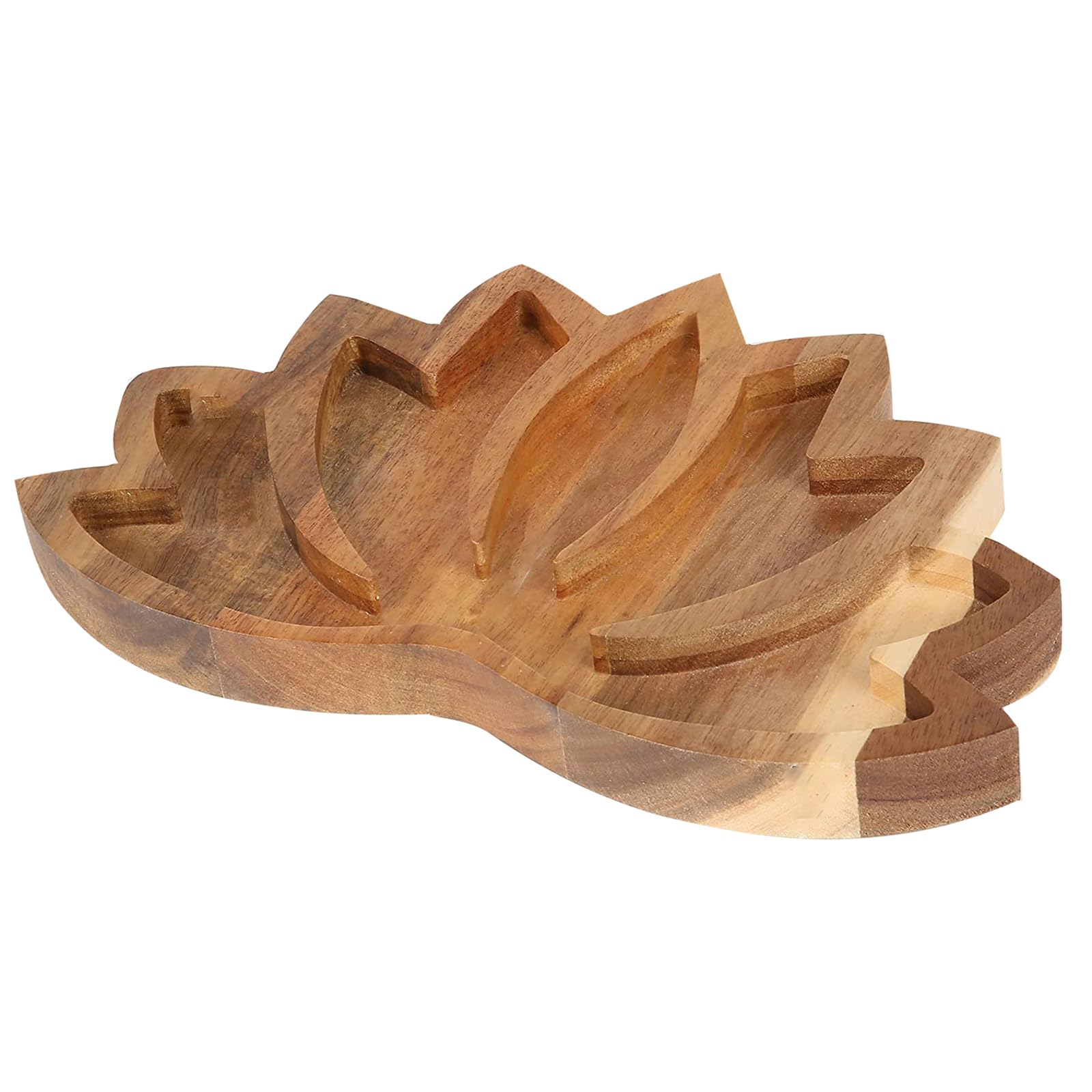 Lotus Wooden Crystal Holder Tray | Jewelry & Gemstone Organizer
