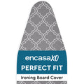 Encasa XO Ironing Board Cover - 125x46cm Heat Reflective Grey Tiles