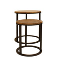 ASPECT Paloma Round Nesting Tables – Set of 2 Vintage Black Metal