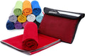 gipfelsport Microfibre Towel Set - Quick-Dry Travel & Sports Towel - Red