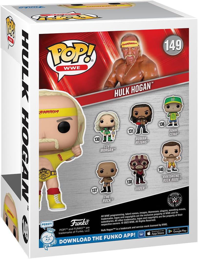 Funko Pop! WWE: Hulk Hogan Hulkamania Vinyl Figure with Belt