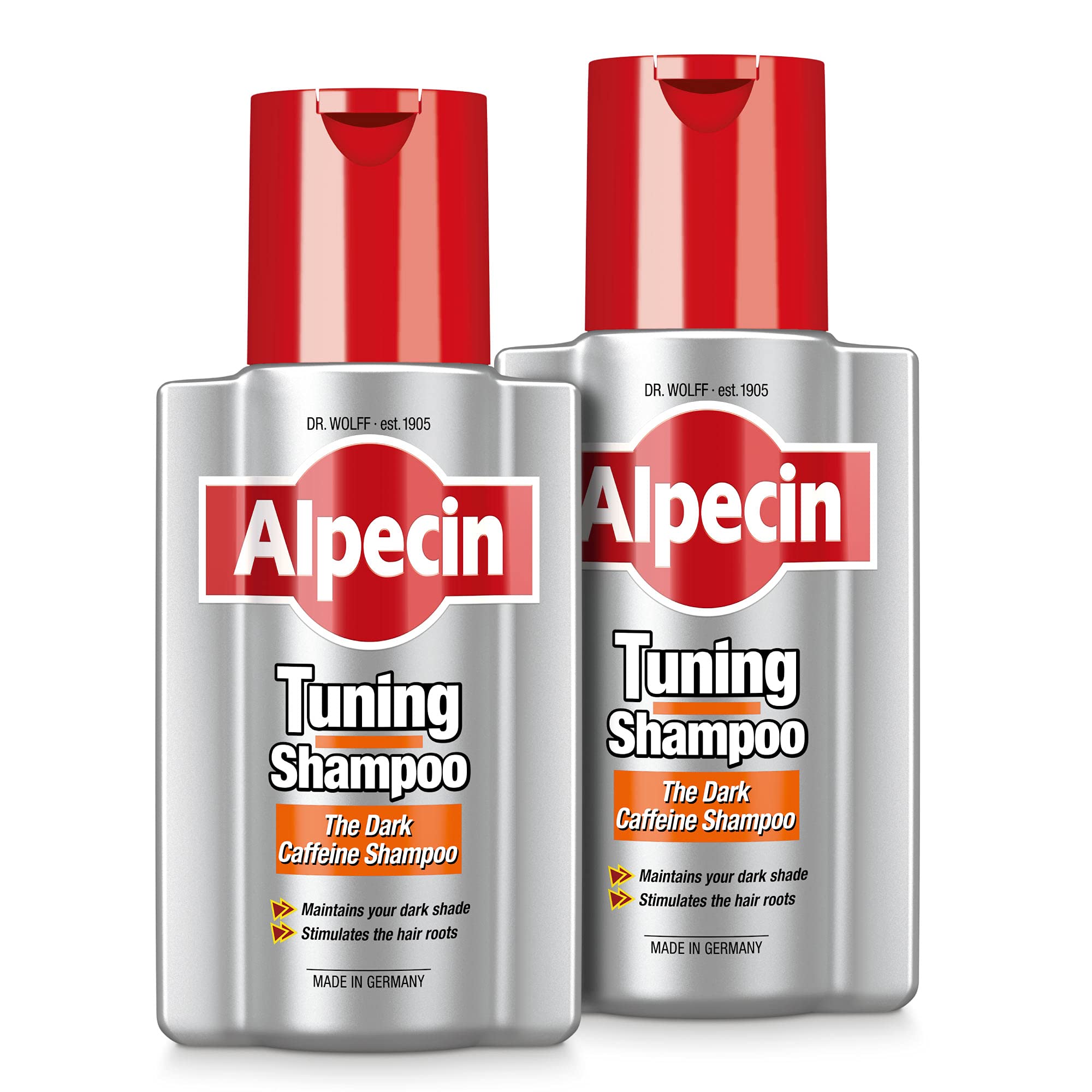 Alpecin Tuning Caffeine Shampoo - Dark Hair Color & Growth (2x 200ml)