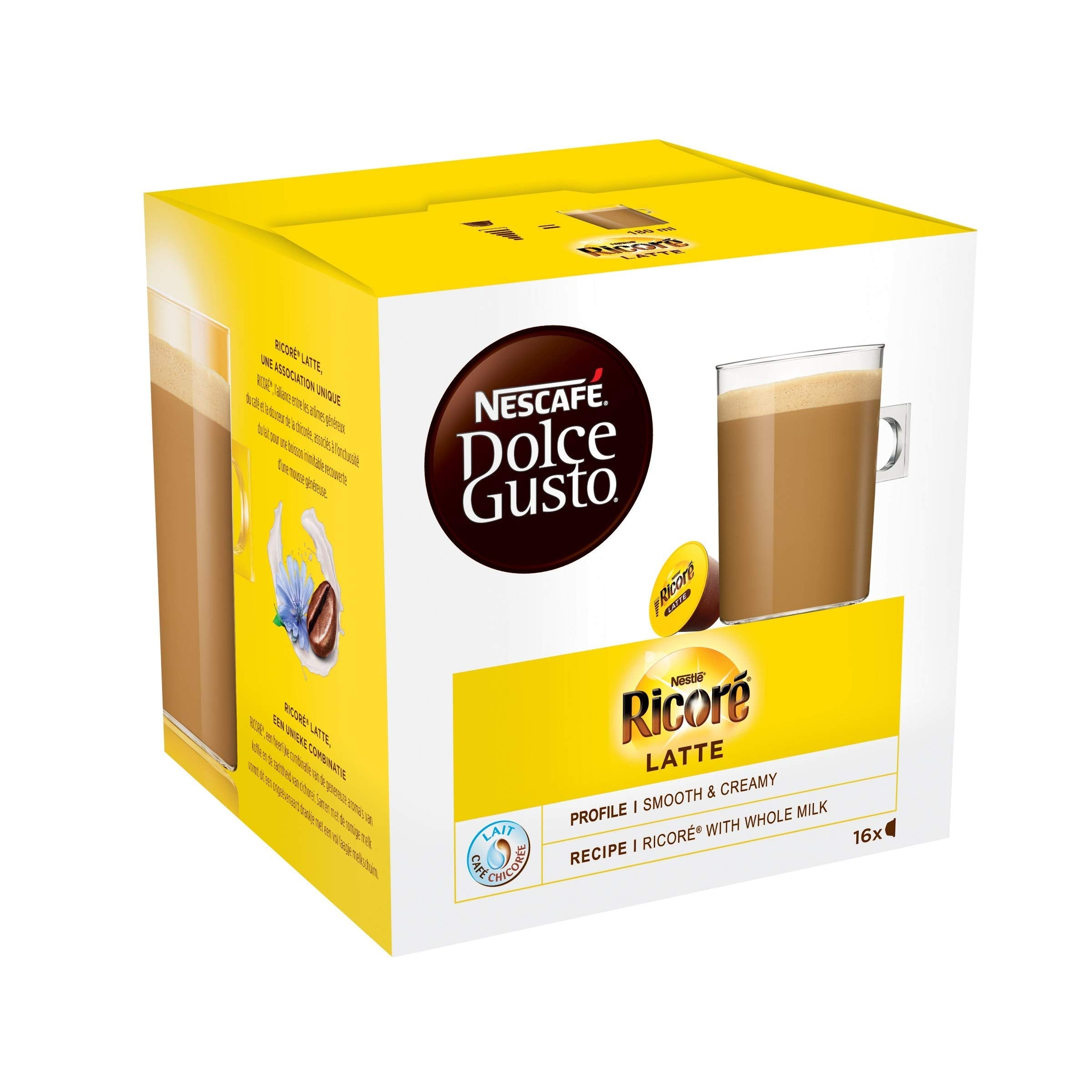 Nescafé Dolce Gusto Latte Ricoré Coffee Capsules - 48 Pods (3 x 16)