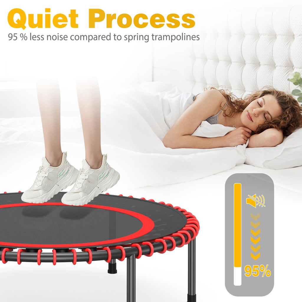 COWISH 40" Mini Fitness Trampoline | 300lb Capacity Rebounder for Adults