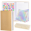 308 Color Nail Display Chart Book with 360 Tips - Gold