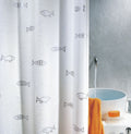 Spirella Kos Metallic Polyester Shower Curtain - 120x200cm, White/Silver