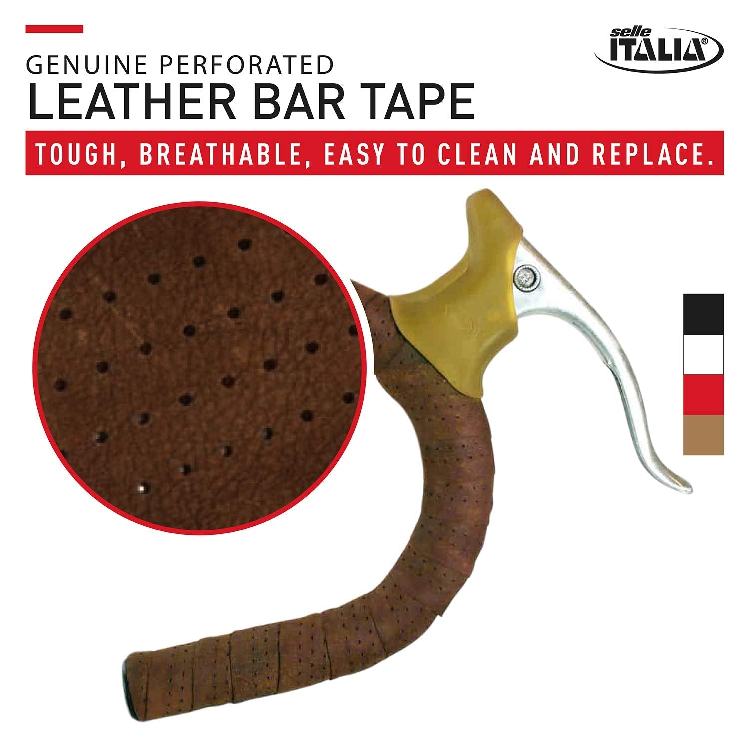 Selle Italia Classica Smooth Handlebar Tape – Brown Leather Bike Grip