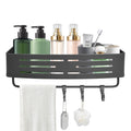 Rieoany Shower Organiser, Hanging Caddy, Wall Mounted Shelf No Drilling, Space Aluminium Bathroom Shelves with Hooks - image 1
