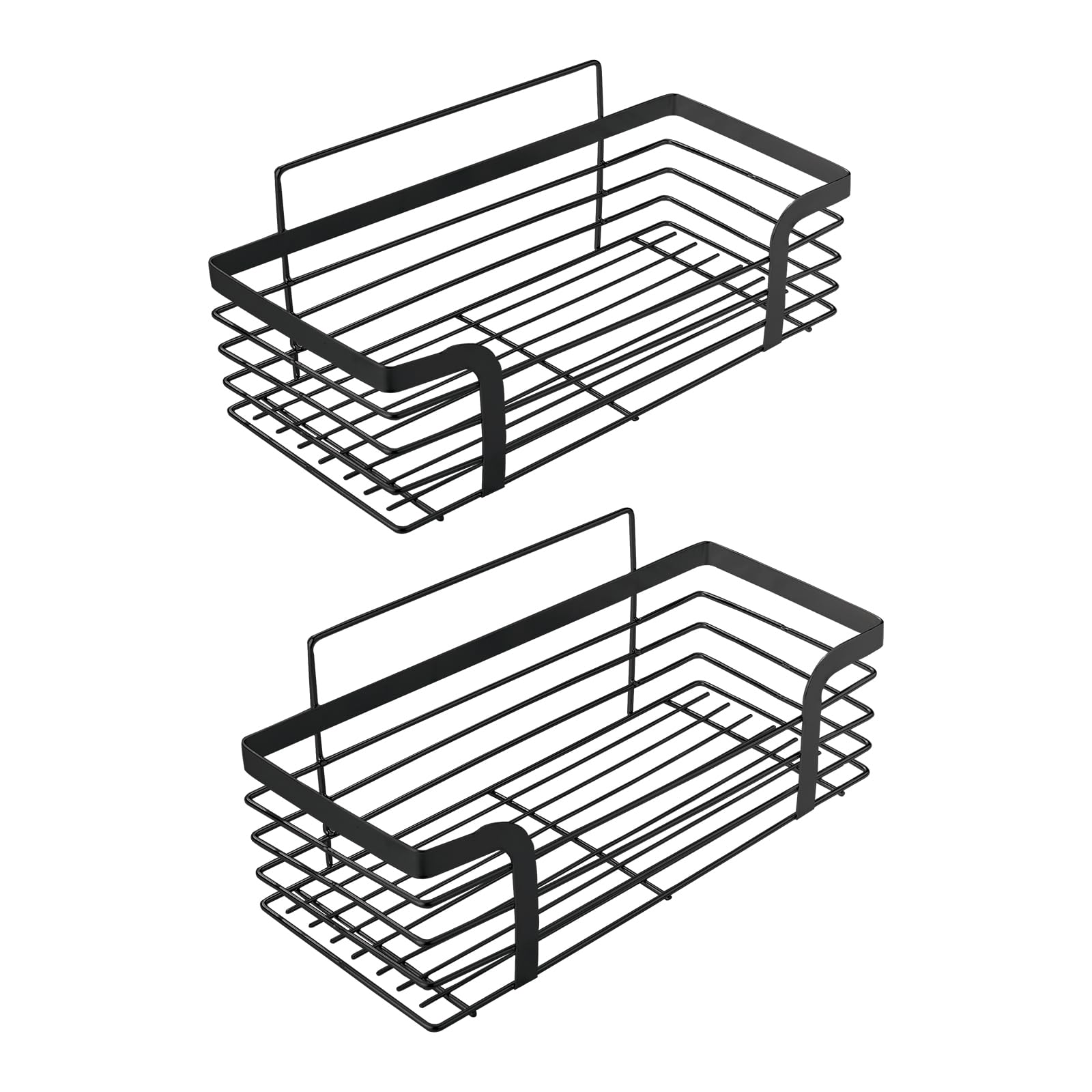Ibergrif 2 Pack Black Shower Caddy – Rustproof Stainless Steel Shelf