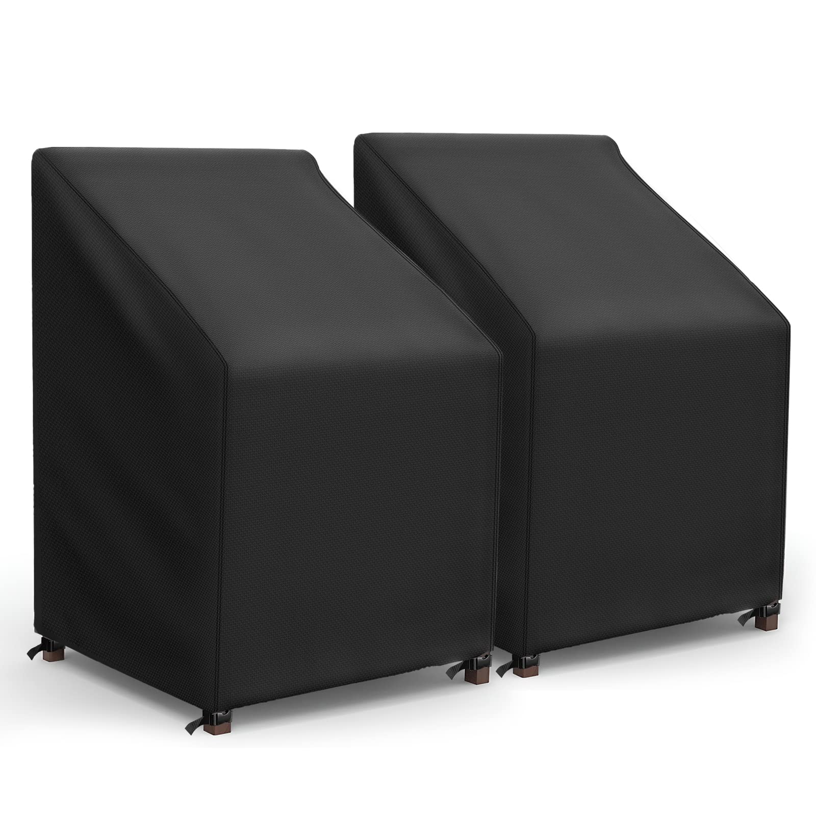 Widesmile Waterproof Patio Stacking Chair Cover - 420D Oxford - 2 Pack